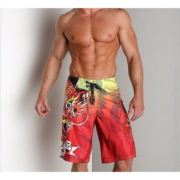 Ed Hardy Beach Shorts Red Dragon For Men Website