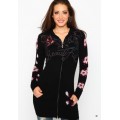 Christian Audigier Hoodies Beautiful Flowers Black For Women