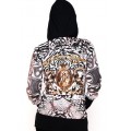 Christian Audigier Hoodies Leopard Black For Women