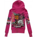 Don Ed Hardy Hoodies Womens Store Online Rose Red