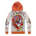 Ed Hardy Clothing Australia Hoody Orange Skull