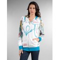 Ed Hardy Hoodies Angel White Blue For Women