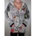 Ed Hardy Hoodies Butterfly Leopard Print For Women