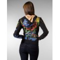 Ed Hardy Hoodies Dagger Black Flowers For Women