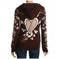 Ed Hardy Hoodies Death Of Love Chocolate For Women