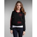 Ed Hardy Hoodies Death Or Glory Rendering Black For Women