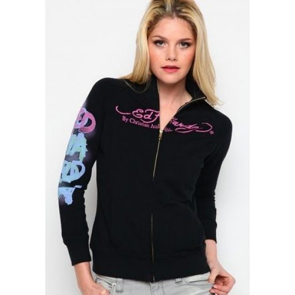 Ed Hardy Hoodies Eagle Cobra Black For Women