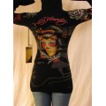 Ed Hardy Hoodies Geisha Black For Women