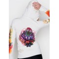 Ed Hardy Hoodies Love Cross White For Women