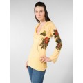 Ed Hardy Hoodies Love Heart Yellow For Women