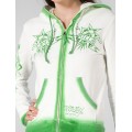 Ed Hardy Hoodies Love Kills Flowers Green For Women