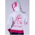 Ed Hardy Hoodies Rose Red Leopard White For Women