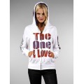 Ed Hardy Hoodies The One I Love White For Women