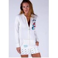 Ed Hardy Long Hoodies True Love White For Women