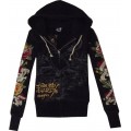 Hoodies For Women Ed Hardy Outlet Store LKS Black
