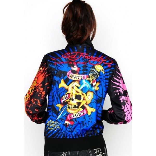 Ed Hardy Jackets Death or Glory Black For Women