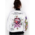 Ed Hardy Jackets Love Kill Slowly Stripe For Women