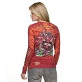 Don Ed Hardy Long T Shirt Red For Women Tattoos