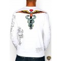 Ed Hardy Long Sleeve Dagger White For Men