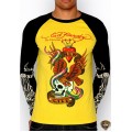 Ed Hardy Long Sleeve New York City Yellow For Men