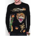 Ed Hardy Long Sleeve Nurse Crown Black For Men