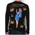 Ed Hardy Long Sleeve Nurse Crown Black For Men