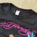 Mens ED Hardy Long Sleeve T Shirt Colorful Tiger Black