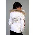 Ed Hardy Padded Outwear Tiger White For Women