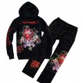 Black LKS Don Ed Hardy Mens Suits Online Store