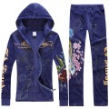 ED Hardy Long Suits Phoenix Roses Blue For Women