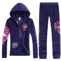 ED Hardy Womens Long Suits Rose Red Tiger Logo In Purple