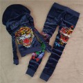 ED Hardy Womens Long Suits Tiger Logo In Deep Blue