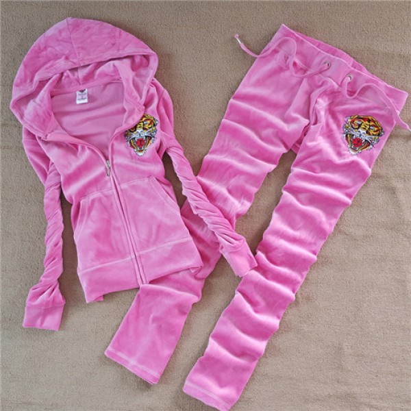 ED Hardy Womens Long Suits Tiger Logo In Pink