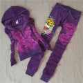 ED Hardy Womens Long Suits Tiger Logos Rose In Purple