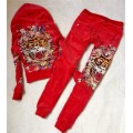 ED Hardy Womens Thick Long Suits Tiger Blend In Red