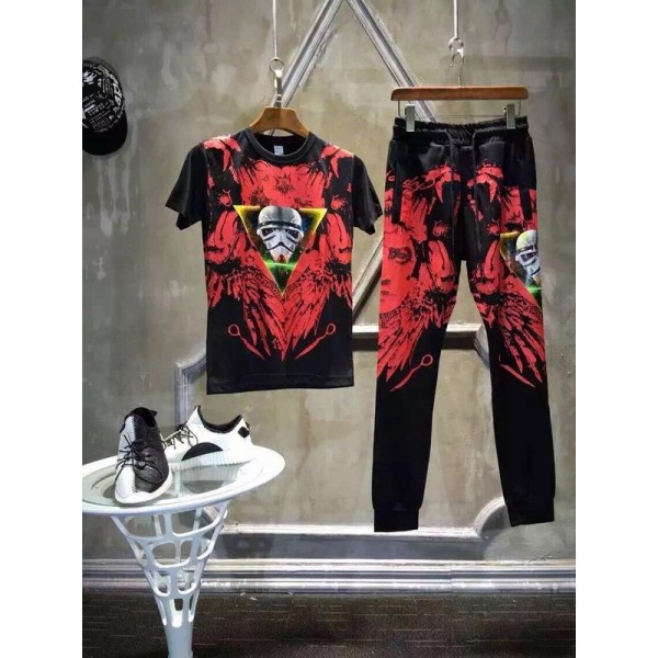 Ed Hardy Mens Short Suits Star Wars In Red Black