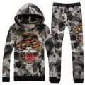 Ed Hardy Mens Suits Camouflage Tiger Grey Discount