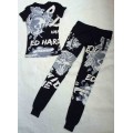 Ed Hardy Womens Short Suits Tiger Leopard Skull In Black