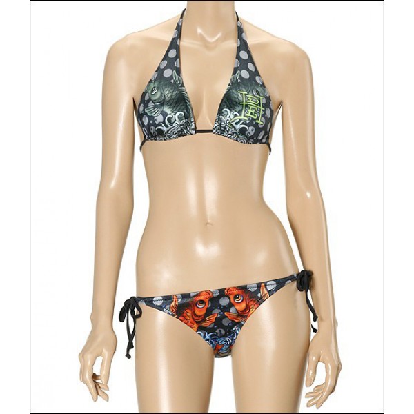 Black Womens Ed Hardy Swimsuit Bikini Cyprinoid Stores