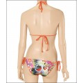Orange Ed Hardy Womens Swimsuit Bikini Skull Flower London