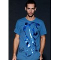 Blue Ed Hardy Shop UK Mens T Shirts For Sale Leopard