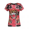 ED Hardy Short T Shirts Womens Classic Tiger Red Fashion