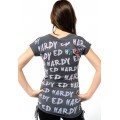Ed Hardy T Shirts Geisha Grey For Women