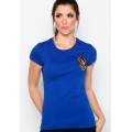 Ed Hardy T Shirts Geisha Logo Light Blue For Women