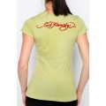 Ed Hardy T Shirts Phoenix Logo Yellow For Women
