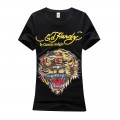 Ed Hardy T Shirts Tiger Logo Black For Women