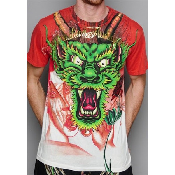 T Shirts Mens Ed Hardy Clothing Outlet China Dragon