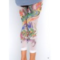 Ed Hardy Tight Pants China Dragon White For Women