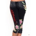 Ed Hardy Tight Pants Cobra Bird Black For Women