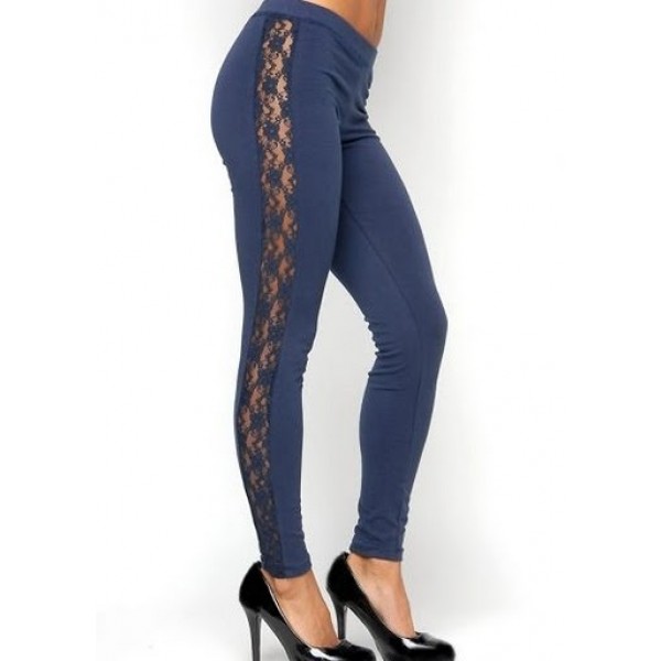 Ed Hardy Tight Pants Lace Blue For Women